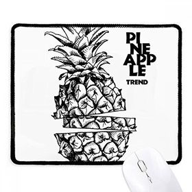 Dıythinker Siyah Ananas Trend Meyve Çizimi Kaymaz Fare Altlığı