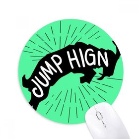 Dıythinker Siyah Antilop Hayvan Silüeti Doğal Baskılı Yuvarlak Kaymaz Kauçuk Mouse Pad