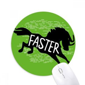 Dıythinker Siyah At Hayvan Silüeti Doğal Baskılı Yuvarlak Kaymaz Kauçuk Mouse Pad