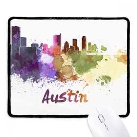 Dıythinker Siyah Austin America City Suluboya Kaymaz Fare Altlığı