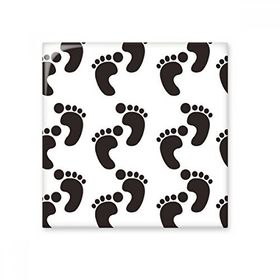 Dıythinker Siyah Ayak İzi Basit Silüet Hayvan Koruyucu 10x10 cm Seramik Karo