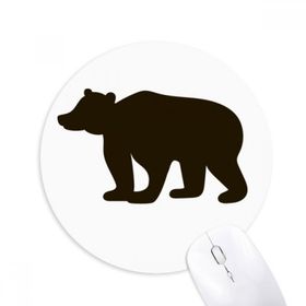 Dıythinker Siyah Ayı Sevimli Hayvan Portrayal Baskılı Yuvarlak Kaymaz Kauçuk Mouse Pad
