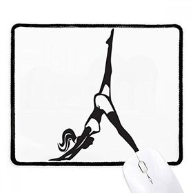Dıythinker Siyah Bacak Hareketi Yoga Kız Sağlıklı Spor Kaymaz Fare Altlığı