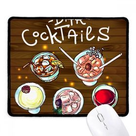 Dıythinker Siyah Bar Kokteyller Bira Kırmızı Şarap Kaymaz Fare Altlığı