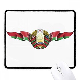 Dıythinker Siyah Belarus Bayrağı Ulusal Amblem Kaymaz Fare Altlığı