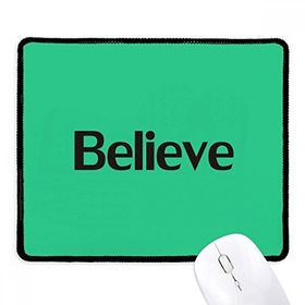 Dıythinker Siyah Believe Kelime İlham Verici Alıntı Sözler Kaymaz Fare Altlığı
