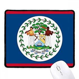 Dıythinker Siyah Belize Bayrağı Kuzey Amerika Ülke Kaymaz Fare Altlığı