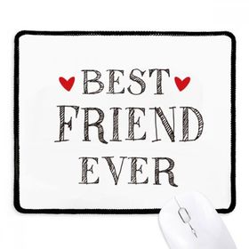 Dıythinker Siyah Best Friend Ever Alıntılı Kalp Kaymaz Fare Altlığı