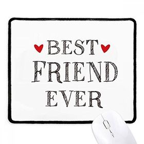 Dıythinker Siyah Best Friend Ever Alıntılı Kalp Kaymaz Fare Altlığı