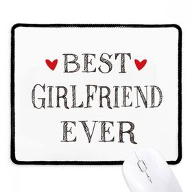 Dıythinker Siyah Best Girlfriend Ever Alıntılı Kalp Kaymaz Fare Altlığı