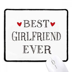 Dıythinker Siyah Best Girlfriend Ever Alıntılı Kalp Kaymaz Fare Altlığı