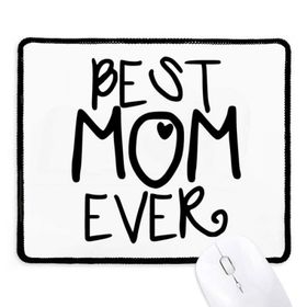Dıythinker Siyah Best Mom Ever Kelimeler Anneler Günü Kaymaz Fare Altlığı