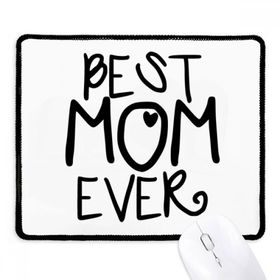 Dıythinker Siyah Best Mom Ever Kelimeler Anneler Günü Kaymaz Fare Altlığı