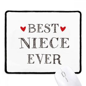 Dıythinker Siyah Best niece ever Alıntı Kalp Kaymaz Fare Altlığı