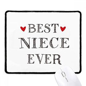 Dıythinker Siyah Best niece ever Alıntı Kalp Kaymaz Fare Altlığı