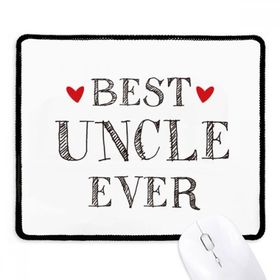 Dıythinker Siyah Best Uncle Ever Alıntılı Kalp Kaymaz Fare Altlığı
