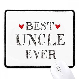 Dıythinker Siyah Best Uncle Ever Alıntılı Kalp Kaymaz Fare Altlığı