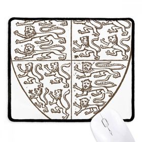 Dıythinker Siyah Beyaz Barok Sanat Kalkanı Aslan Desen Kaymaz Mouse Pad