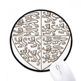 Dıythinker Siyah Beyaz Barok Sanat Kalkanı Aslan Desen Yuvarlak Kaymaz Mouse Pad