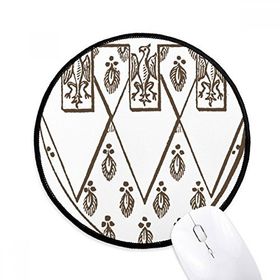 Dıythinker Siyah Beyaz Barok Sanat Tüy Illüstrasyon Yuvarlak Kaymaz Mouse Pad