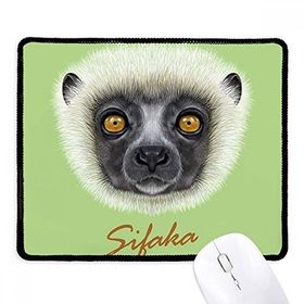 Dıythinker Siyah Beyaz Kabarık Sifaka Maymun Hayvan Kaymaz Fare Altlığı