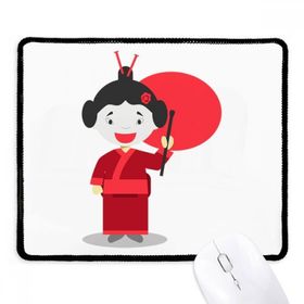 Dıythinker Siyah Beyaz Kırmızı Japonya Çizgi Film Kaymaz Fare Altlığı