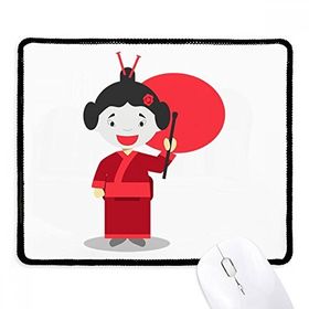 Dıythinker Siyah Beyaz Kırmızı Japonya Çizgi Film Kaymaz Fare Altlığı