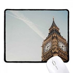 Dıythinker Siyah Big Ben Bulutlar Mavi Gökyüzü Kaymaz Fare Altlığı