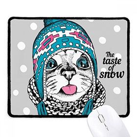 Dıythinker Siyah Cat Head The Taste Of Snow Cat Protect Hayvan Evcil Hayvan Kaymaz Fare Altlığı