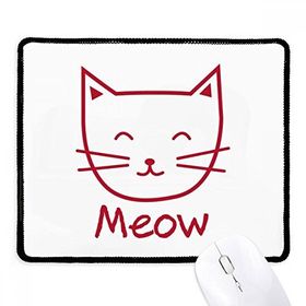 Dıythinker Siyah Cat Meow Simple Protect Animal Kaymaz Fare Altlığı