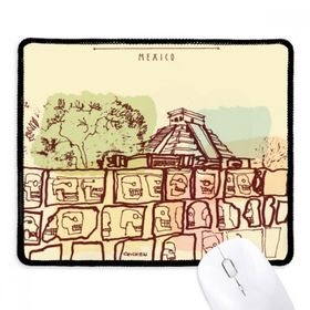 Dıythinker Siyah Chichen Itza Meksika Antik Medeniyet Çizim Kaymaz Fare Altlığı