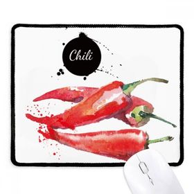 Dıythinker Siyah Chili Sebze Lezzetli Sağlıklı Suluboya Kaymaz Fare Altlığı