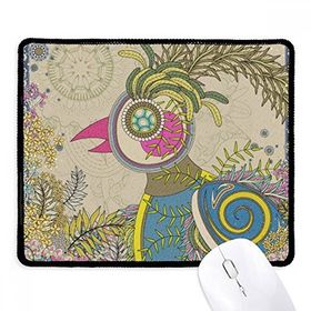 Dıythinker Siyah Çiçek Altın Sülün Ukiyo-e Japonya Kaymaz Fare Altlığı