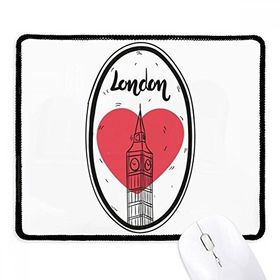 Dıythinker Siyah City London Britain Big Ben Love Kaymaz Fare Altlığı