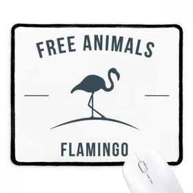 Dıythinker Siyah Çizgi Film Flamingo Hayvan Mavi Silüet Kaymaz Fare Altlığı