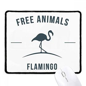 Dıythinker Siyah Çizgi Film Flamingo Hayvan Mavi Silüet Kaymaz Fare Altlığı
