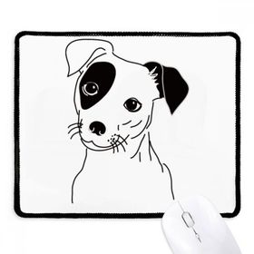 Dıythinker Siyah Çizgi Film Köpek İllüstrasyon Desen Kaymaz Siyah Başlıklı Kenarlar Mouse Pad