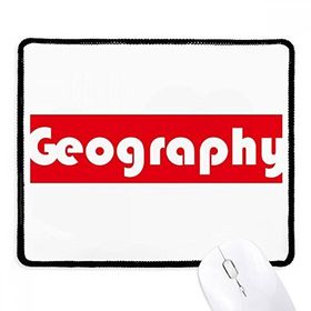 Dıythinker Siyah Course and Major Geography Kırmızı Kaymaz Fare Altlığı