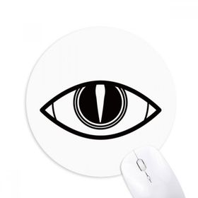 Dıythinker Siyah Dekorasyon Vektör Desenli Göz Baskılı Yuvarlak Kaymaz Kauçuk Mouse Pad