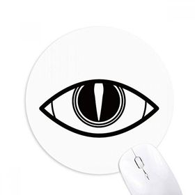 Dıythinker Siyah Dekorasyon Vektör Desenli Göz Baskılı Yuvarlak Kaymaz Kauçuk Mouse Pad