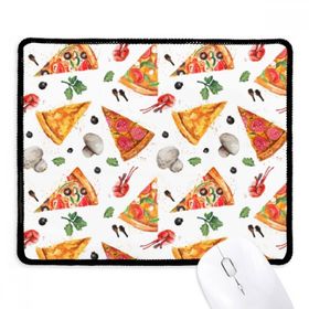 Dıythinker Siyah Delious Food Pizza İllüstrasyon Desen Kaymaz Fare Altlığı