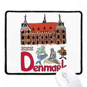 Dıythinker Siyah Demark Ulusal Simge Simgesi Desenli Kaymaz Fare Altlığı