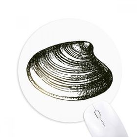 Dıythinker Siyah Deniz Yaşamı Fistolu İllüstrasyon Baskılı Yuvarlak Kaymaz Kauçuk Mouse Pad