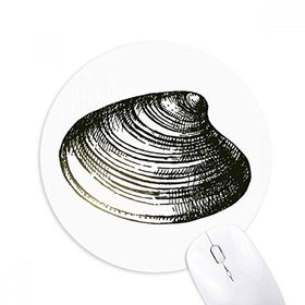 Dıythinker Siyah Deniz Yaşamı Fistolu İllüstrasyon Baskılı Yuvarlak Kaymaz Kauçuk Mouse Pad