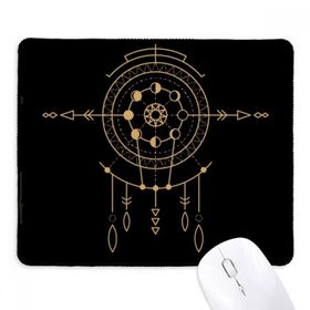 Dıythinker Siyah Desenli Totem Geometri Uzaylı Daire Kaymaz Fare Altlığı