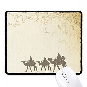 Dıythinker Siyah Deve Çin Resmi İpek Yol Haritası Kaymaz Fare Altlığı