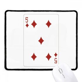 Dıythinker Siyah Diamond 5 Kartı Desenli Kaymaz Fare Altlığı