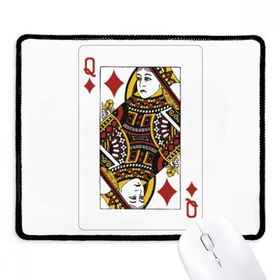 Dıythinker Siyah Diamond Q Kartları Desenli Kaymaz Fare Altlığı