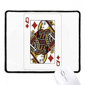Dıythinker Siyah Diamond Q Kartları Desenli Kaymaz Fare Altlığı
