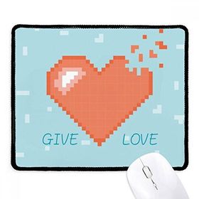 Dıythinker Siyah Disappear Heart Give Love Pixel Kaymaz Fare Altlığı